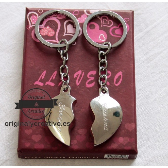 Llavero corazón partido Llavero corazón partido