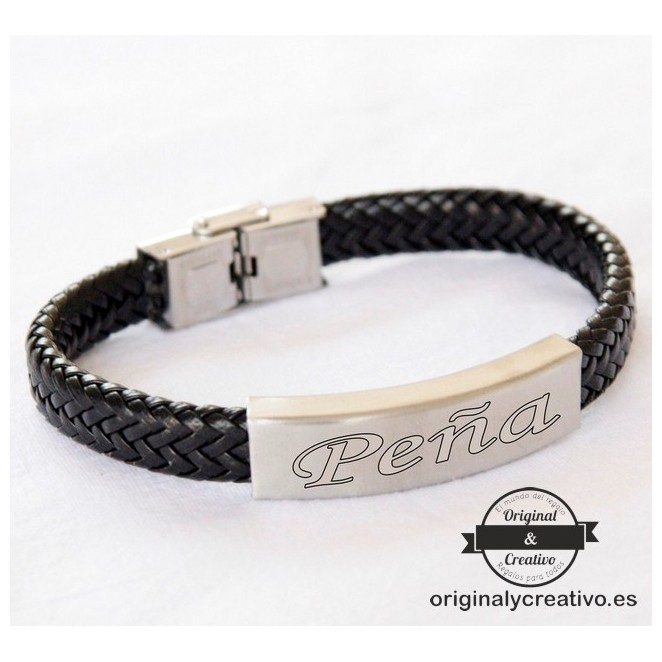 Pulsera piel con nombre Pulsera piel con nombre
