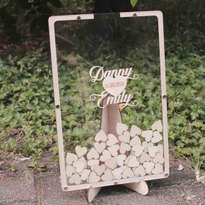 Libro de Invitados Corazones de Madera para Boda Libro de Invitados Corazones de Madera para Boda
