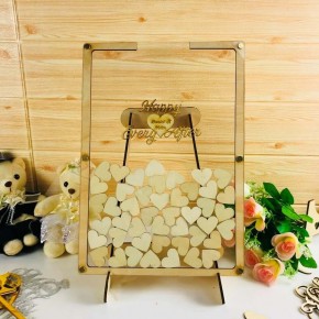 Libro de Invitados Corazones de Madera para Boda Libro de Invitados Corazones de Madera para Boda