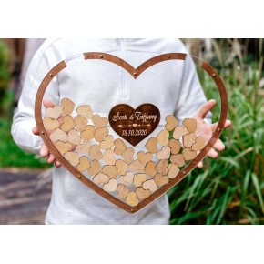 Libro de Invitados Corazones de Madera para Boda Libro de Invitados Corazones de Madera para Boda