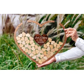 Libro de Invitados Corazones de Madera para Boda Libro de Invitados Corazones de Madera para Boda