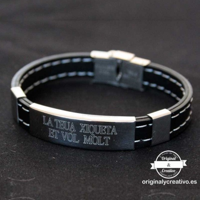 Pulsera piel costura Pulsera piel costura