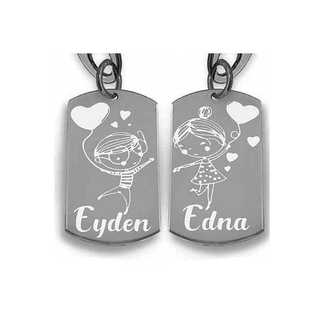 Llavero doble personalizado Llavero doble personalizado