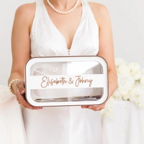 Caja de madera para Tarjetas de Boda personalizada - Caja de Tarjeta de Boda Buzón de Sobres - Caja de Madera para Sobres de