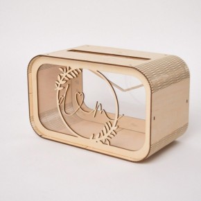 Caja de madera para Tarjetas de Boda personalizada - Caja de Tarjeta de Boda Buzón de Sobres - Caja de Madera para Sobres de