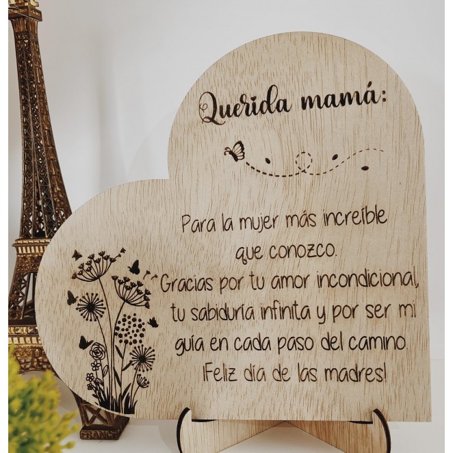 Tarjeta Regalo Día de la Madre Madera – Regalo Original para Mamá – Decoración de Madera con Mensaje Emotivo – Ideal para el Día Tarjeta Regalo Día de la Madre Madera – Regalo Original para Mamá – Decoración de Madera con Mensaje Emotivo – Ideal para el Día