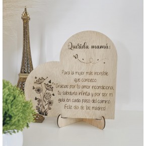 Tarjeta Regalo Día de la Madre Madera – Regalo Original para Mamá – Decoración de Madera con Mensaje Emotivo – Ideal para el Día Tarjeta Regalo Día de la Madre Madera – Regalo Original para Mamá – Decoración de Madera con Mensaje Emotivo – Ideal para el Día