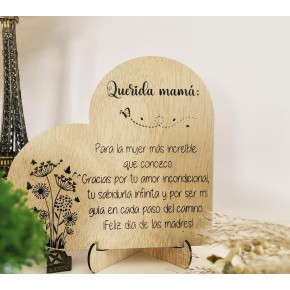 Tarjeta Regalo Día de la Madre Madera – Regalo Original para Mamá – Decoración de Madera con Mensaje Emotivo – Ideal para el Día Tarjeta Regalo Día de la Madre Madera – Regalo Original para Mamá – Decoración de Madera con Mensaje Emotivo – Ideal para el Día