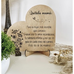 Tarjeta Regalo Día de la Madre Madera – Regalo Original para Mamá – Decoración de Madera con Mensaje Emotivo – Ideal para el Día Tarjeta Regalo Día de la Madre Madera – Regalo Original para Mamá – Decoración de Madera con Mensaje Emotivo – Ideal para el Día
