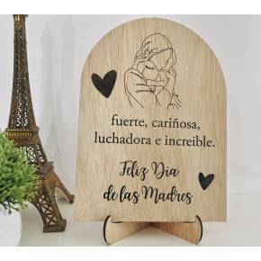 Tarjeta Regalo Día de la Madre Madera – Regalo Original para Mamá – Decoración de Madera con Mensaje Emotivo – Ideal para el Día Tarjeta Regalo Día de la Madre Madera – Regalo Original para Mamá – Decoración de Madera con Mensaje Emotivo – Ideal para el Día