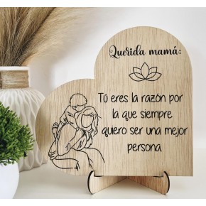 Tarjeta Regalo Día de la Madre Madera – Regalo Original para Mamá – Decoración de Madera con Mensaje Emotivo – Ideal para el Día Tarjeta Regalo Día de la Madre Madera – Regalo Original para Mamá – Decoración de Madera con Mensaje Emotivo – Ideal para el Día
