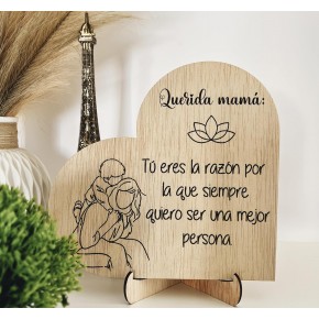 Tarjeta Regalo Día de la Madre Madera – Regalo Original para Mamá – Decoración de Madera con Mensaje Emotivo – Ideal para el Día Tarjeta Regalo Día de la Madre Madera – Regalo Original para Mamá – Decoración de Madera con Mensaje Emotivo – Ideal para el Día