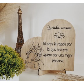 Tarjeta Regalo Día de la Madre Madera – Regalo Original para Mamá – Decoración de Madera con Mensaje Emotivo – Ideal para el Día Tarjeta Regalo Día de la Madre Madera – Regalo Original para Mamá – Decoración de Madera con Mensaje Emotivo – Ideal para el Día