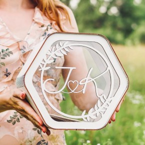 Caja de madera para Tarjetas de Boda personalizada - Caja de Tarjeta de Boda Buzón de Sobres - Caja de Madera para Sobres de
