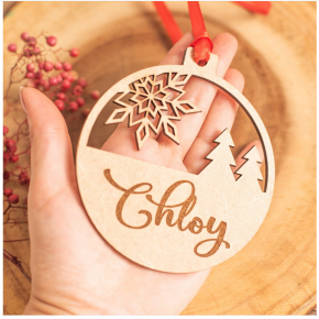 Bolas de Navidad de Madera,...