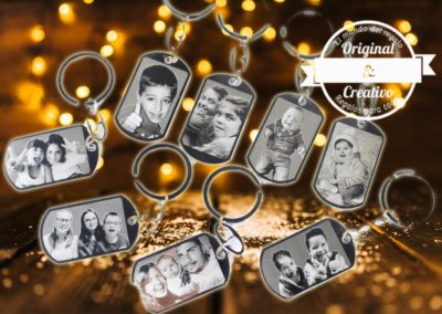Llaveros con foto personalizados acero metal