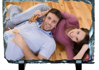 Portafotos piedra con foto