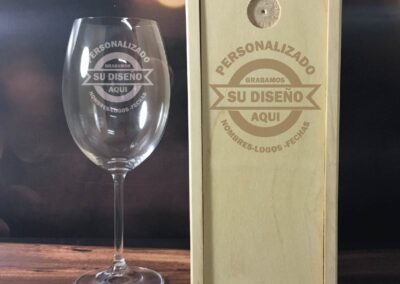 Caja con copa personalizado